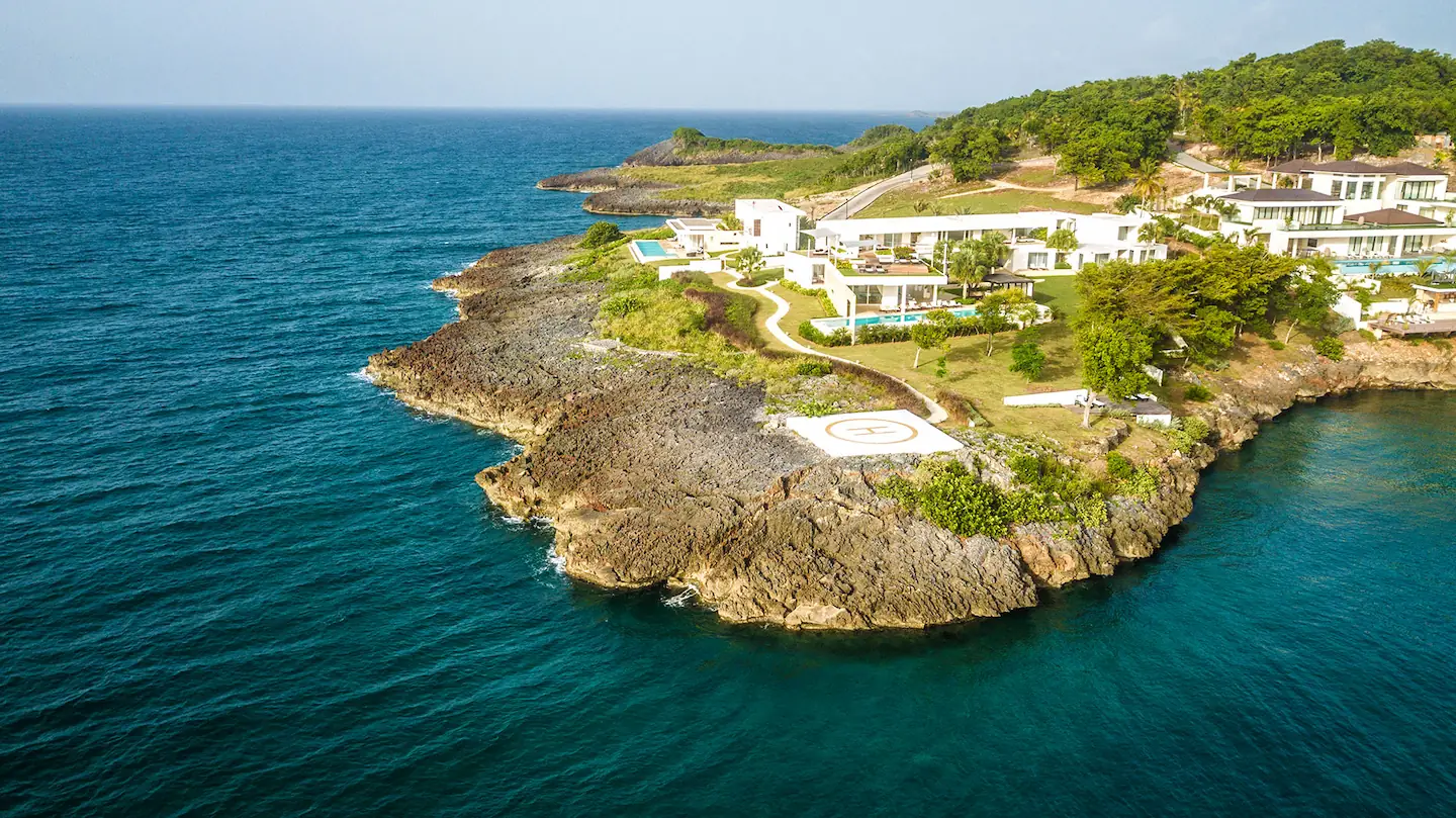 Aerial view of Cap El Limón, Samaná Dominican Republic
