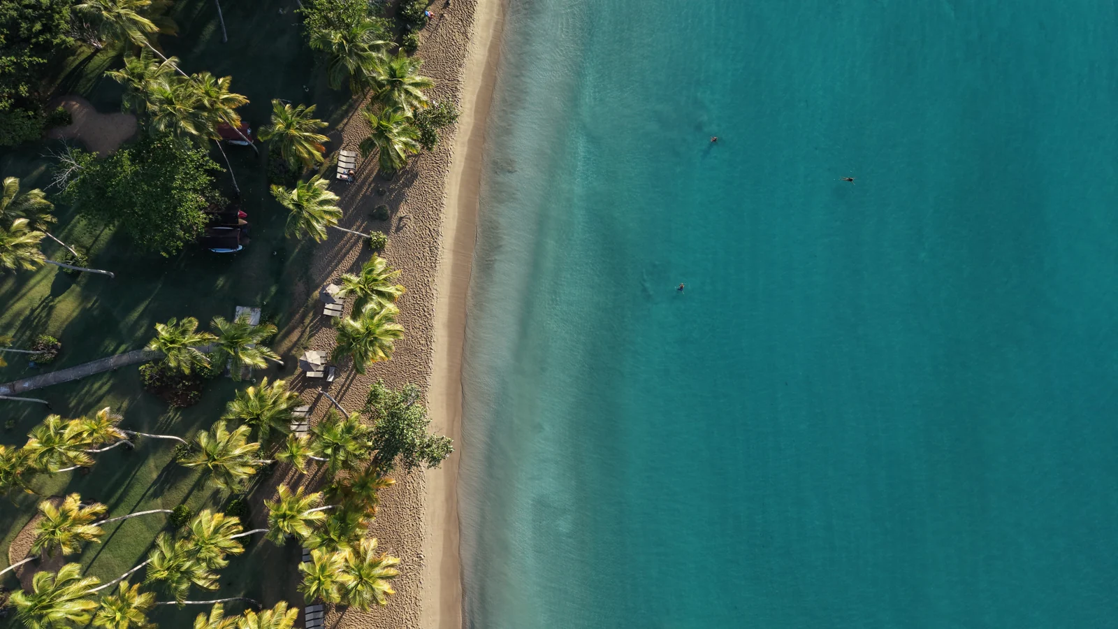 Aerial view of Playa Bonita beach, Las Terrenas